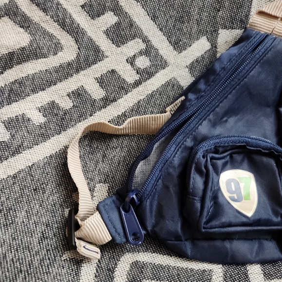 Build-A-Bear Workshop BABW Stuffed Animal 5" Blue Sling Cross Body Bag Accessory - Picture 3 of 8